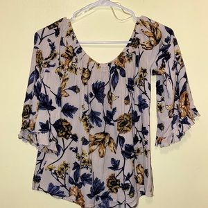 gypsies off the shoulder quarter sleeve